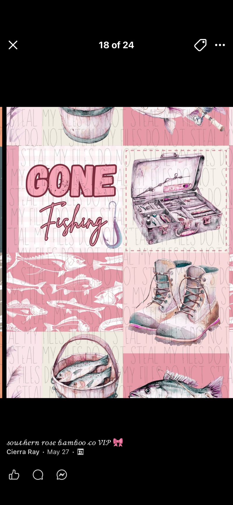 21. Gone Fishing Pink